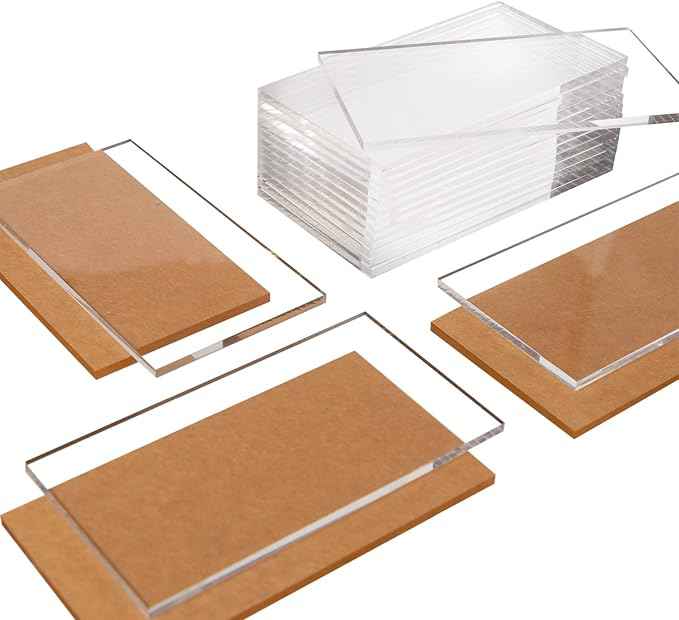 ACRYLIC PLACE CARDS | 20-Piece per Pack - 3.6" × 2" × 0.2"