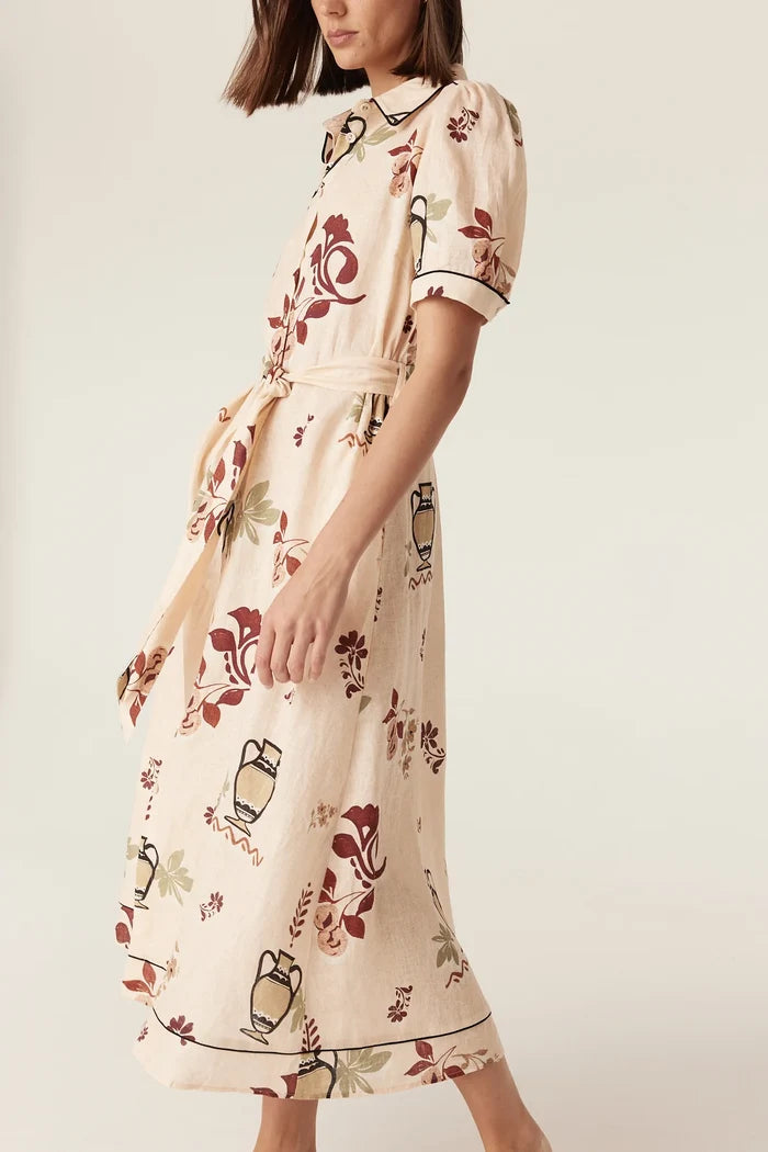 AVONDALE LINEN DRESS | Rustic Garden Print - Darling & Domain