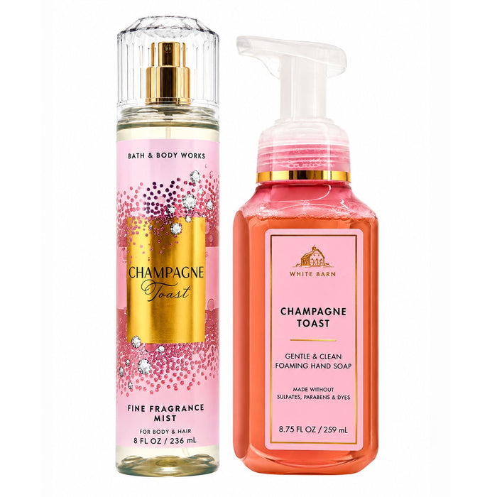 Bath & Body Works Champagne Toast Fine Fragrance Mist & Foaming Hand Soap bundle
