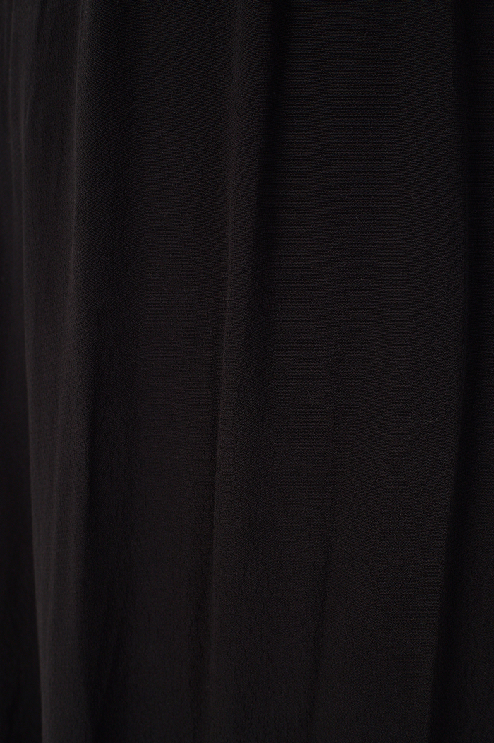 Black Ruched Halter Crepe Maxi Dress_7