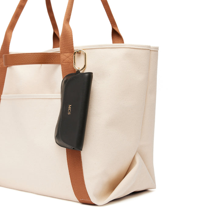 Canvas Tote Natural Canvas/Saddle Brown
