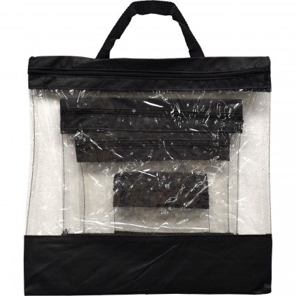 Clear Storage Bags, Zippered, 4 count