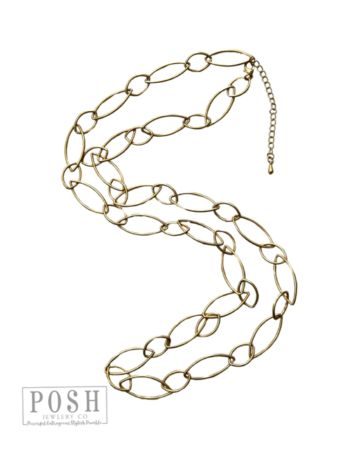 Diamond chain link necklace