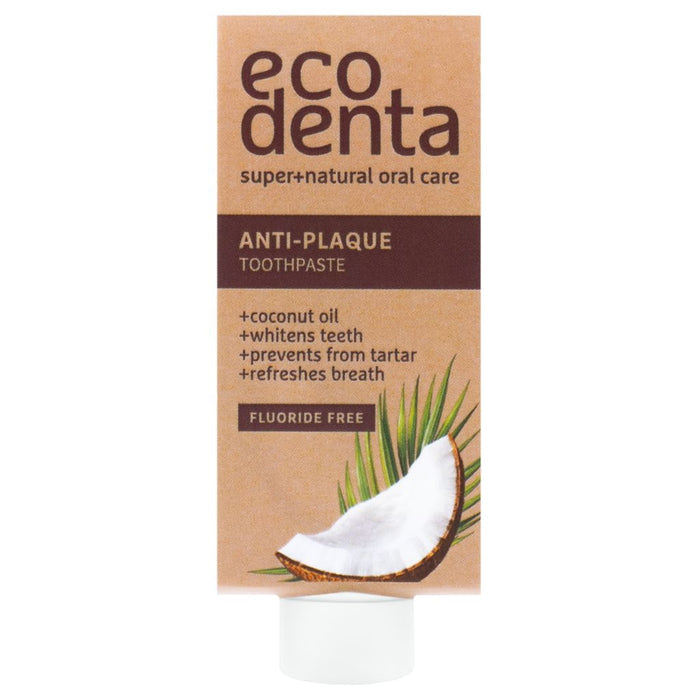 Ecodenta Anti-Plaque Toothpaste Luomu Kookoshammastahna 10ml - Weekend size