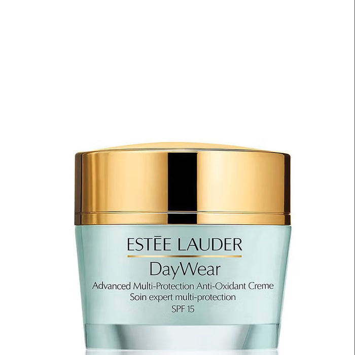Estée Lauder DayWear Advanced Multi-Protection Anti-Oxidant Creme SPF15 in 50ml jar, featuring creamy texture and protective formula
