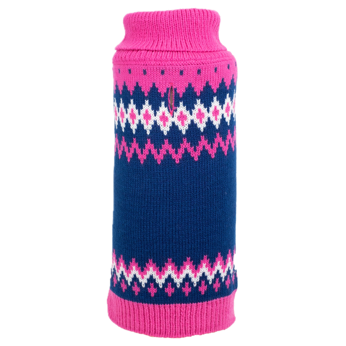 FAIRISLE-PINK-TURTLENECK-DOG-SWEATER