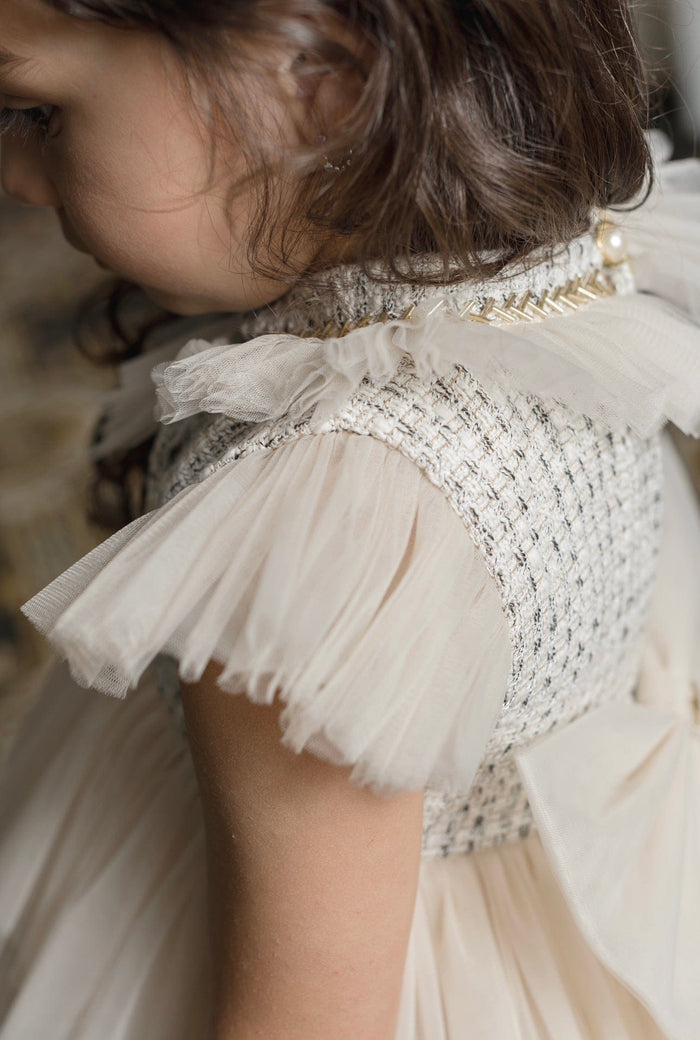 Fira Tweed and Tulle Dress - Petite Maison Kids