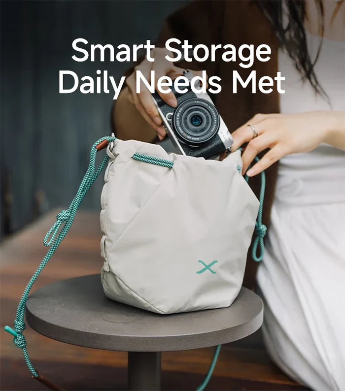 Fujifilm Camera Bag Pouch for X-T5 X-T4 X-H2 X-S20, Premium Drawstring Mirrorless Camera Case with Magnetic Pocket & Anti-Collision Protection