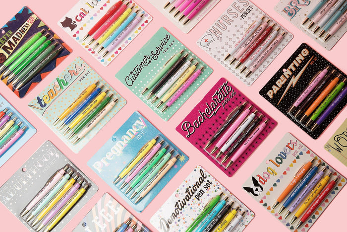 FUN CLUB - College Pen Set (gifts, funny, school, pens, stationery)