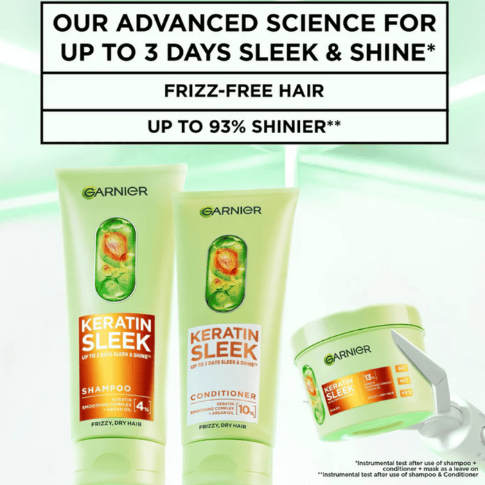 Garnier Keratin Sleek Shampoo 200ml