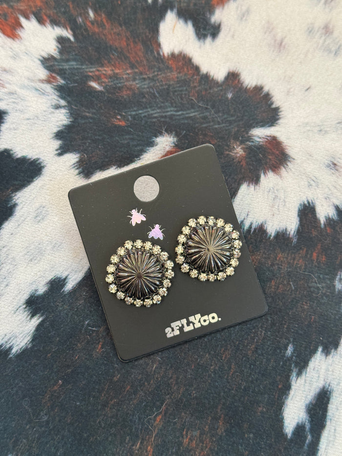 Giddy Up Concho Stud Earrings