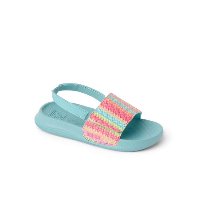 Reef Girls Little Salty Slide sandals front view