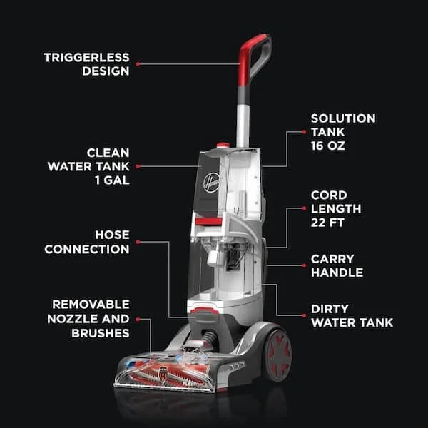 Hoover SmartWash Automatic Upright Carpet Cleaner Machine, for Carpet & Upholstery, FH52023V