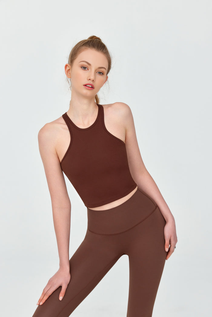 Integrated sports bra