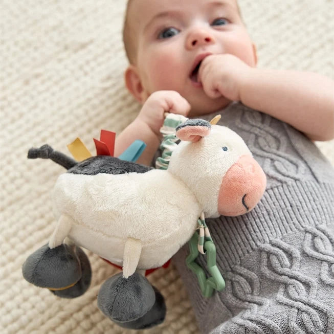 Itzy Ritzy Link & Love Cow Activity Plush