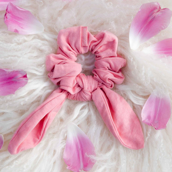 Kooshoo Plastic-Free 3-in-1 Bow Scrunchie - Flamingo