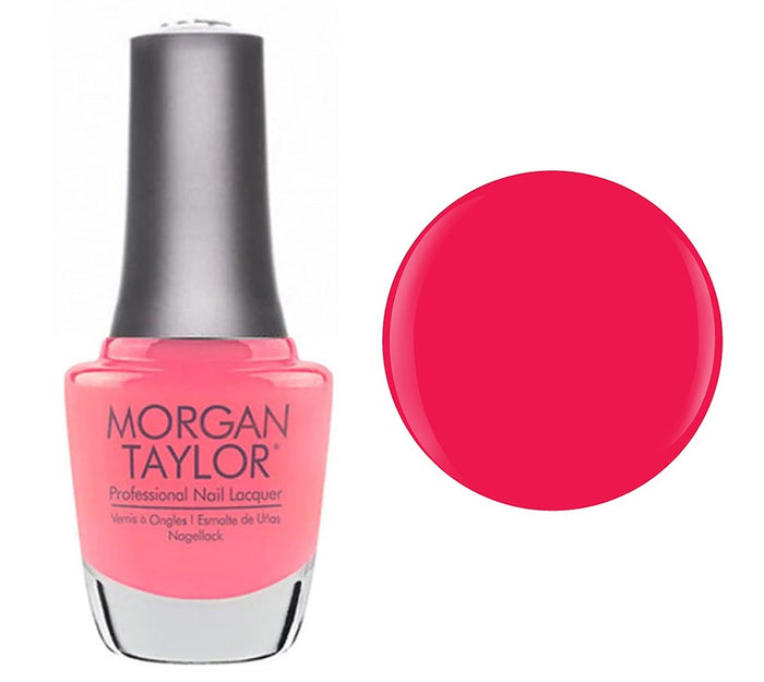 Morgan Taylor Lacquer Nail Polish - Pacific Sunset Pink Neon Cre me - 15ML