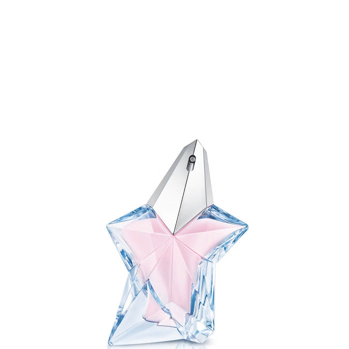 MUGLER Angel Eau de Toilette Natural Spray 50ml perfume bottle with a star-shaped cap, standing upright.