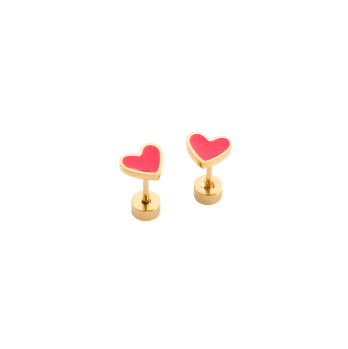 Pip Pop Post Enamel Heart