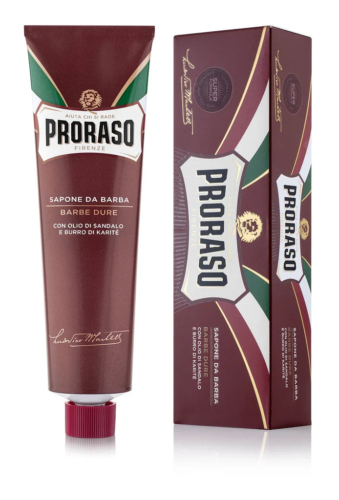 Proraso Shaving Cream Tube Coarse Beards Sandalwood And Shea Butter 150ml - P109