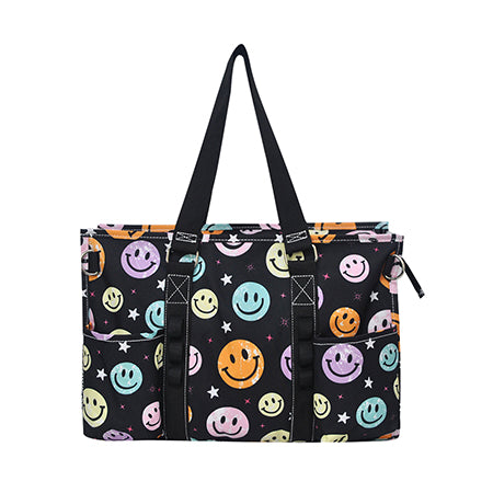 !SALE! Smiley Faces NGIL Zippered Lined Caddy Organizer Tote Bag