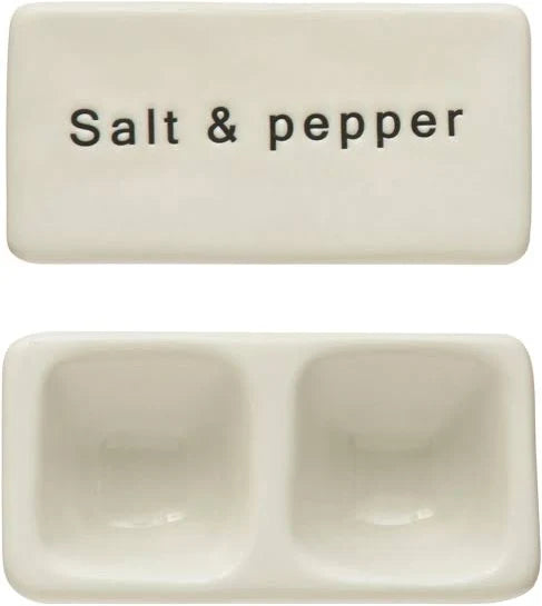 Salt & Pepper Stoneware Pinch Pot