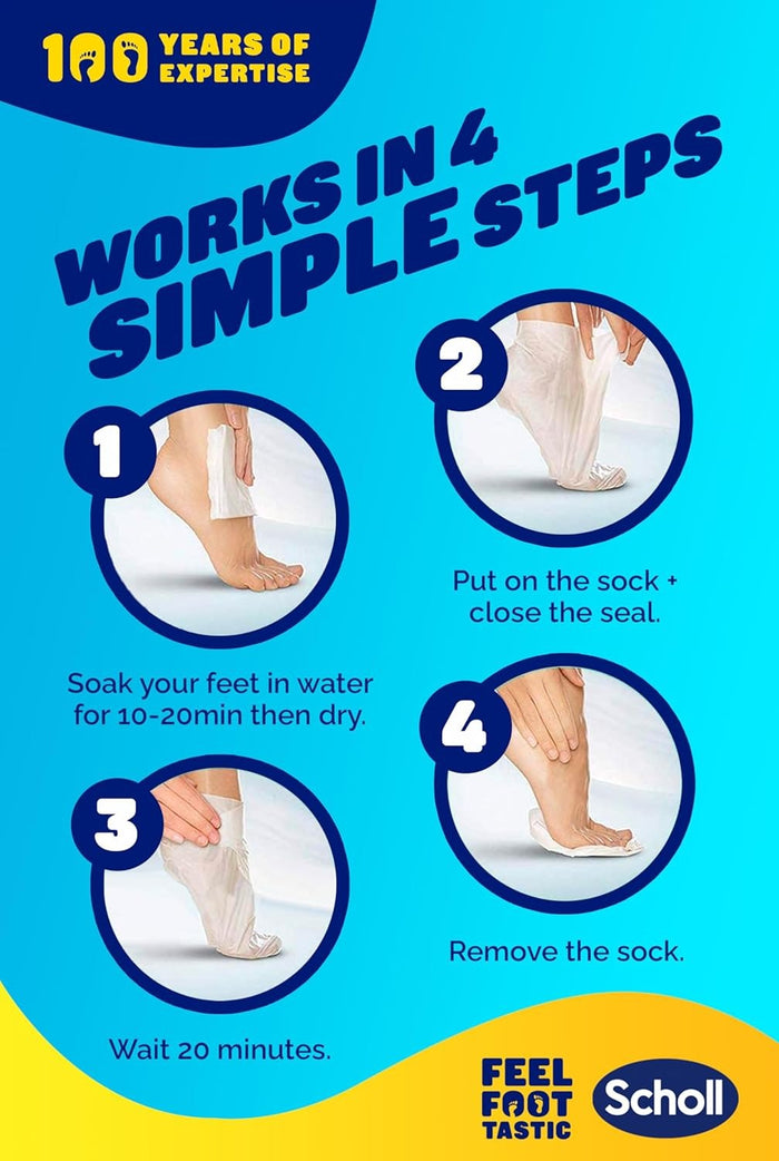 Scholl Hydrating Foot Mask - Softens, Hydrates, Smooths for Cracked, Dry Feet