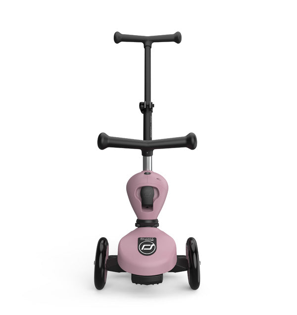 Scoot & Ride - Scooter - Highwaykick 1 - Push & Go - 2 in 1 Kickboard/ Kickboard with Seat - Wildberry - Front Look