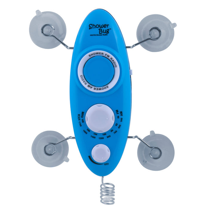 Zadro SB02HB 705004420013 product photo front view, shower bug am/fm radio in front of a white background