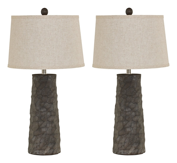 Sinda L328984 Gray Poly Table Lamp 2CN