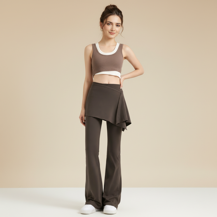 The Serene 2-in-1 Skirted Flare Leggings