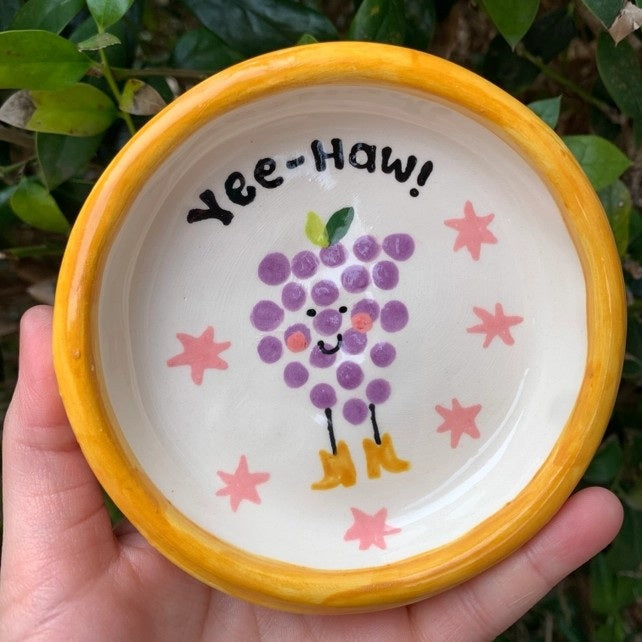 Yee-Haw Grapes Trinket Dish