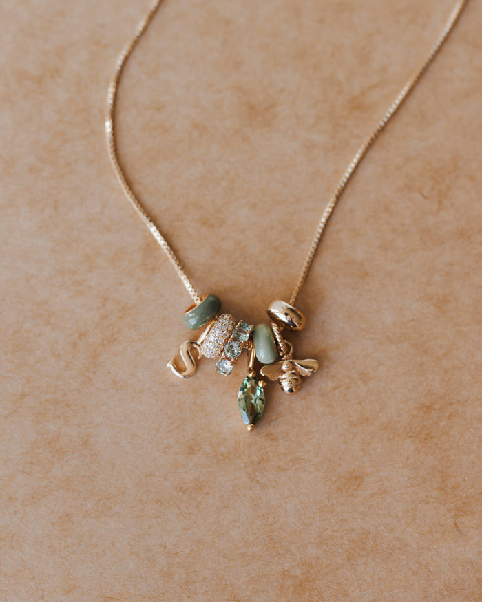 14k Serif Initial Pendant
