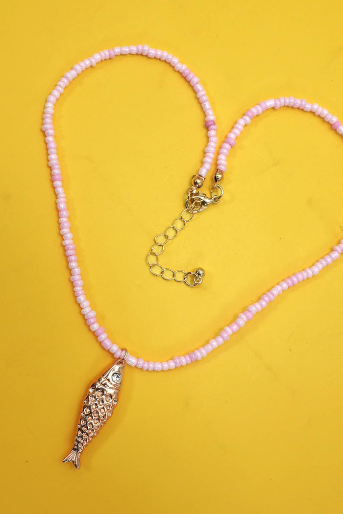 18K STAINLESS STEEL TARNISH FREE FISH NECKLACE | 40NK9537