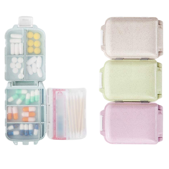 1Pc Portable Mini Pill Box Medical Kits Vitamin Pills Box Storage Box Pill Container Health Travel Supplies