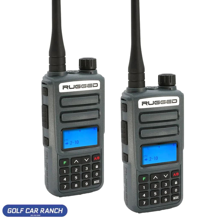 2 PACK - Rugged GMR2 PLUS GMRS and FRS Two Way Handheld Radios - Grey Grey Handheld Radio