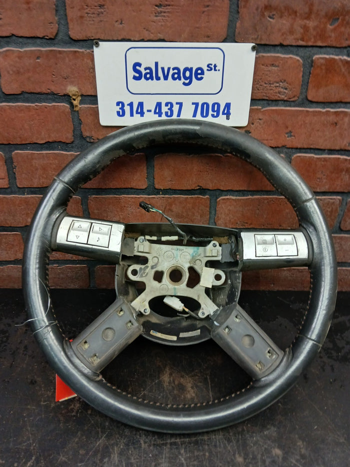 2006-2007 Chrysler 300 Steering Wheel w/ Controls Black Leather 1bf502dvaa