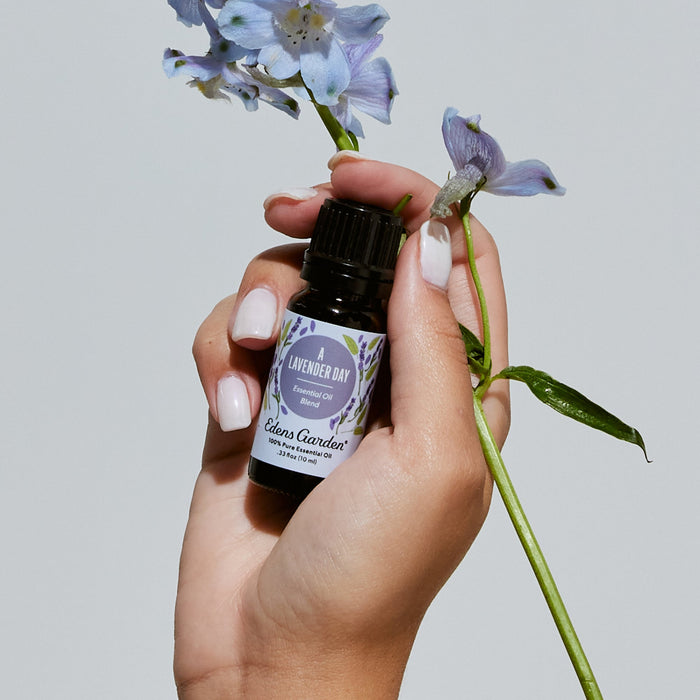 Lifestyle image of A Lavender Day Essential Oil Blend by Edens Garden