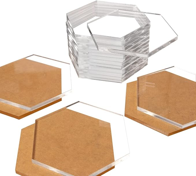 ACRYLIC PLACE CARDS | 20-Piece per Pack - 3" × 2.7" × 0.2"