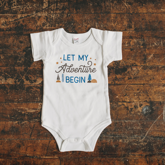 Adventure Begins Baby Bodysuit