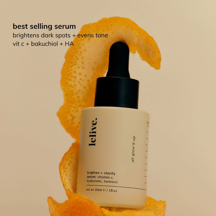 Skincare serum with Vitamin C and Niacinamide to effectively reduce dark spots and brighten skin tone