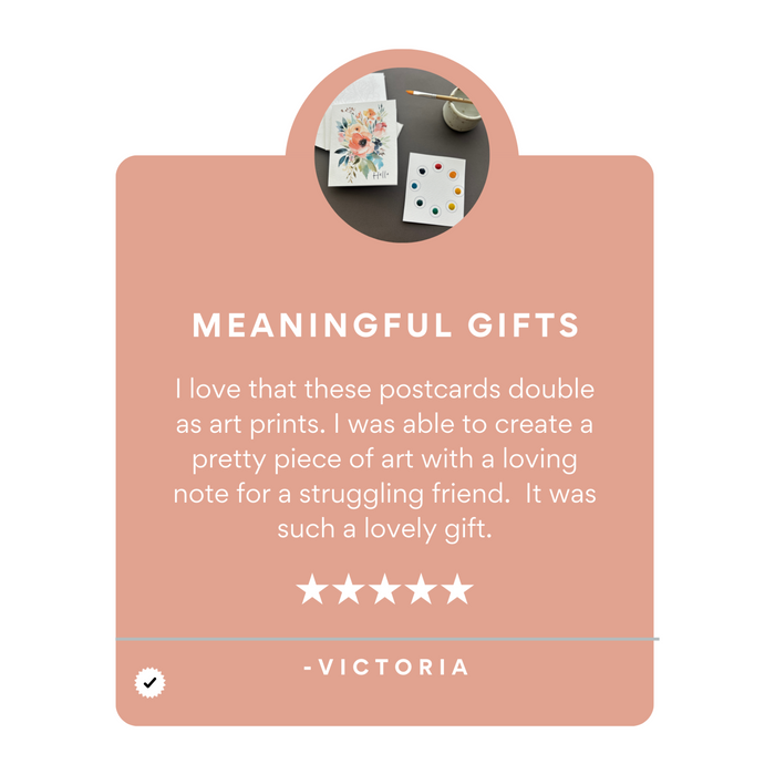 All in One Watercolor Prints/ Postcards : Abstract Flowers | Breathe People