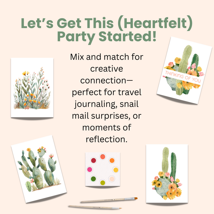All in One Watercolor Prints/ Postcards : Abstract Flowers | Breathe People