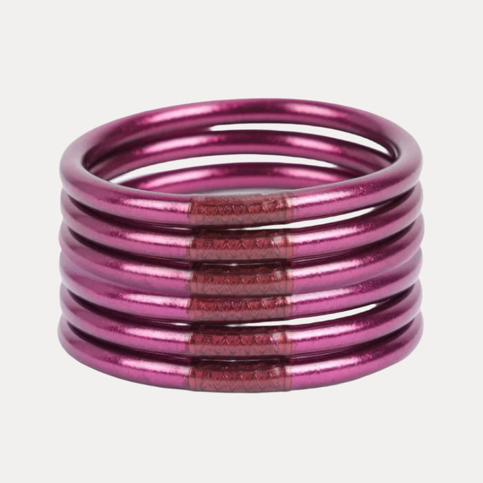 Amethyst All Weather Bangles® (AWB®) - Serenity Prayer | Bangle Bracelets for Women | BuDhaGirl