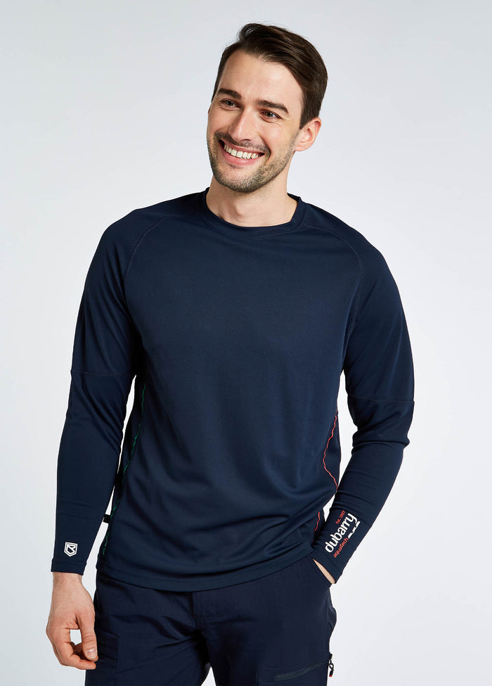 Ancona Mens Long-Sleeved T-Shirt - Navy