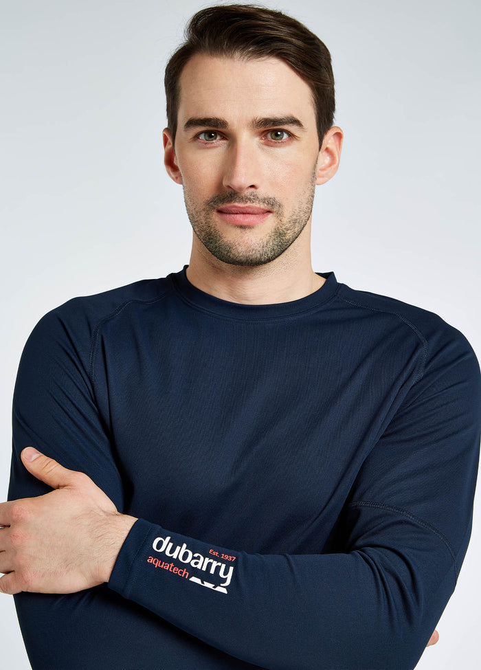 Ancona Mens Long-Sleeved T-Shirt - Navy