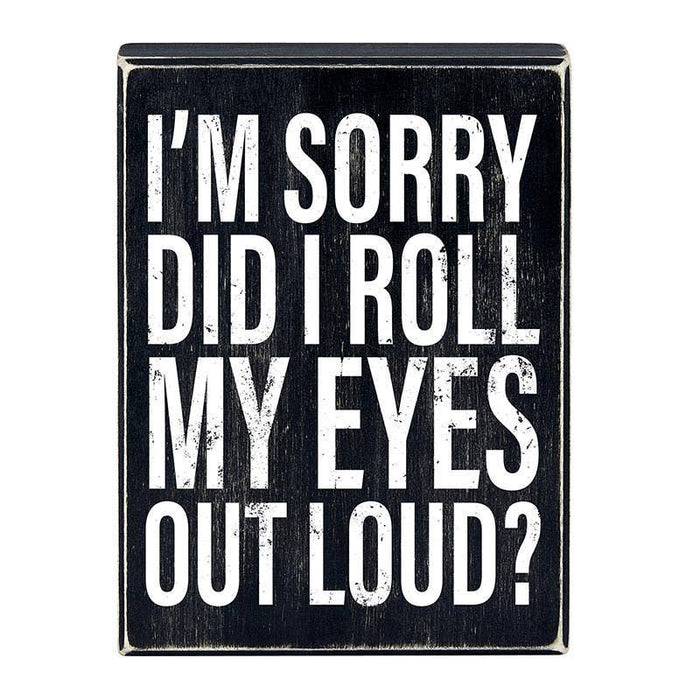 Angle - Box Sign - Roll My Eyes