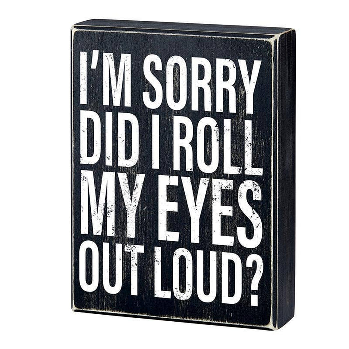Angle - Box Sign - Roll My Eyes
