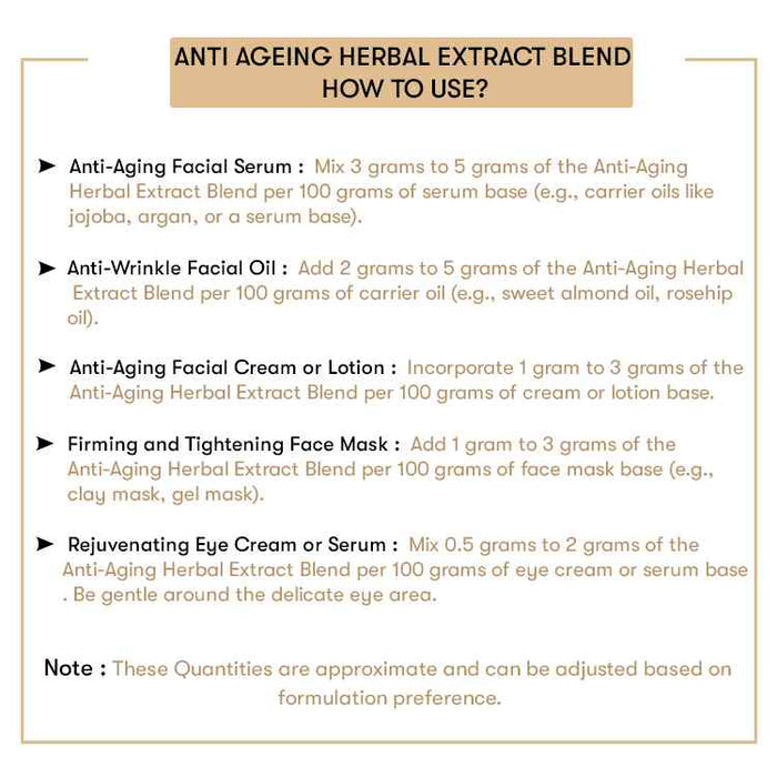 How to use Anti Ageing Herbal Extract Blend