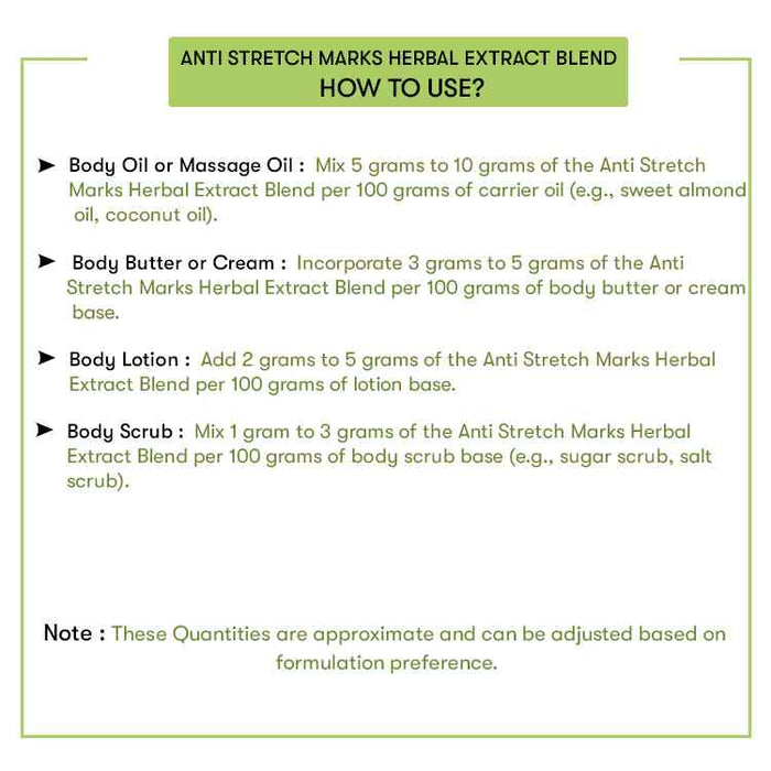 How to use Anti Stretch Marks Herbal Extract Blend